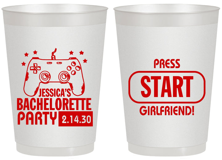 Personalized Bachelorette 20 oz Frosted Cups - Video Games | 60009