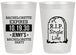 Personalized Bachelorette 20 oz Frosted Cups - Rip Single Life | 60014