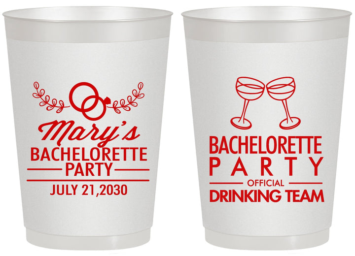 Personalized Bachelorette 20 oz Frosted Cups - Official Drink Team | 60017