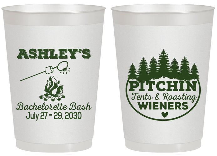 Personalized Bachelorette 20 oz Frosted Cups - Camping | 60018