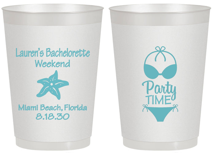 Personalized Bachelorette 20 oz Frosted Cups - Bikini | 60027