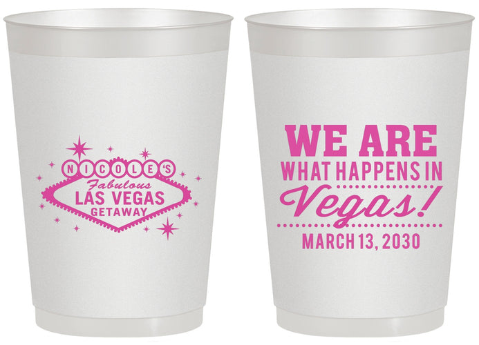 Personalized Bachelorette 20 oz Frosted Cups - Las Vegas | 60029
