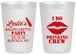 Personalized Bachelorette 20 oz Frosted Cups - I Do Drinking Team | 60031