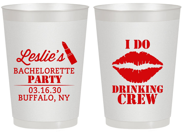 Personalized Bachelorette 20 oz Frosted Cups - I Do Drinking Team | 60031