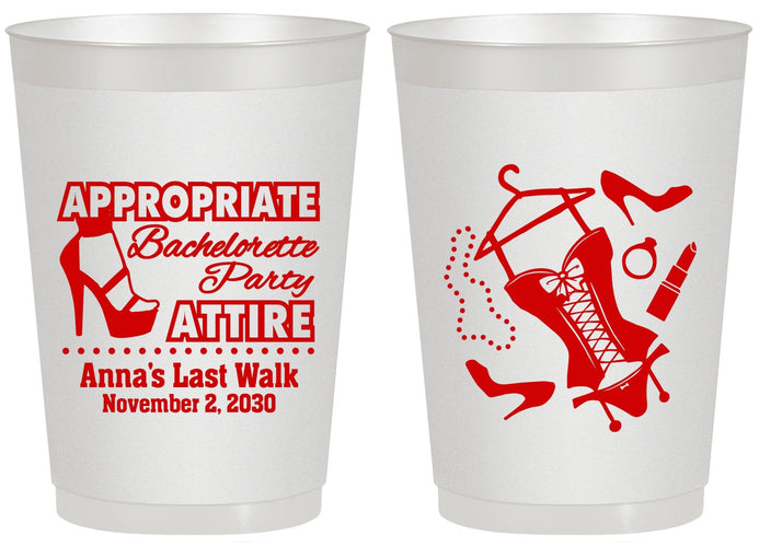 Personalized Bachelorette 20 oz Frosted Cups - Last Walk | 60032