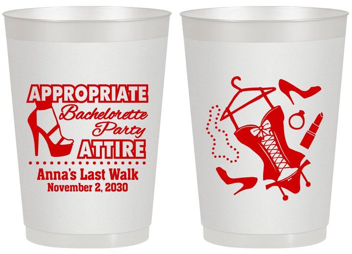 Personalized Bachelorette 20 oz Frosted Cups - Last Walk | 60032