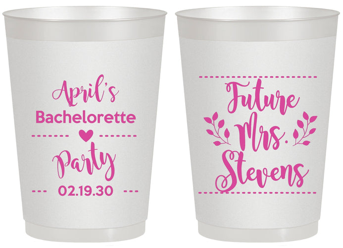 Personalized Bachelorette 20 oz Frosted Cups - Future Mrs | 60037