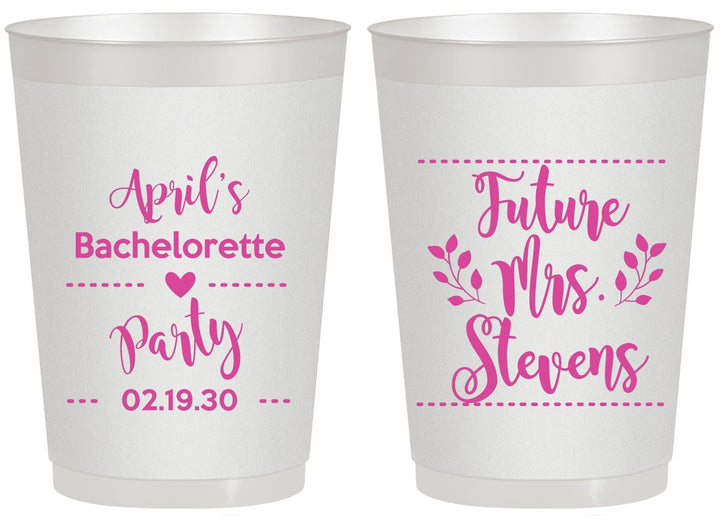 Personalized Bachelorette 20 oz Frosted Cups - Future Mrs | 60037