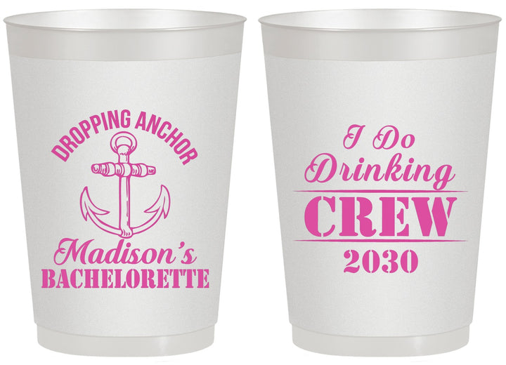 Personalized Bachelorette 20 oz Frosted Cups - I Do Drinking Team | 60038