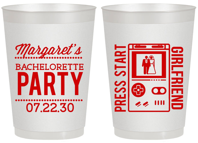 Personalized Bachelorette 20 oz Frosted Cups - Video Games | 60039