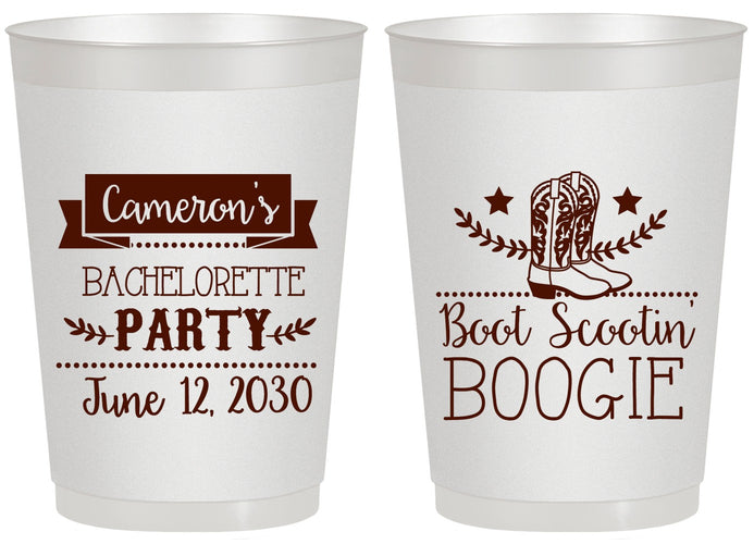 Personalized Bachelorette 20 oz Frosted Cups - Cowgirl | 60040