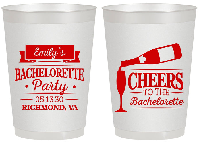 Personalized Bachelorette 20 oz Frosted Cups - Cheers | 60052