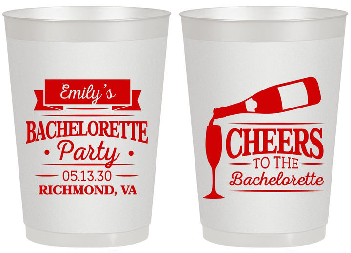 Personalized Bachelorette 20 oz Frosted Cups - Cheers | 60052