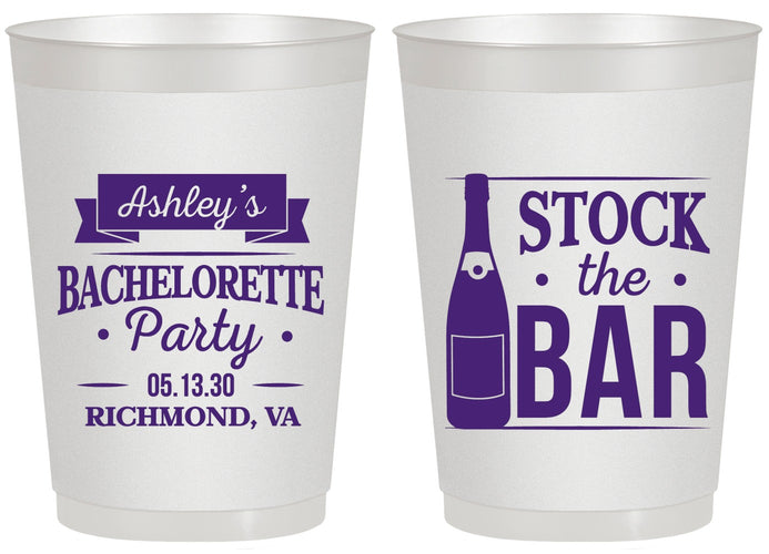 Personalized Bachelorette 20 oz Frosted Cups - Stock The Bar | 60053