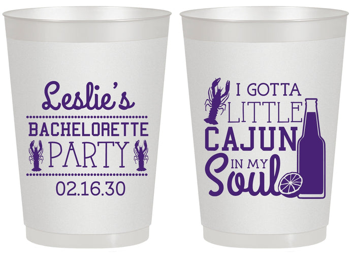 Personalized Bachelorette 20 oz Frosted Cups - Little Cajun In My Soul | 60058