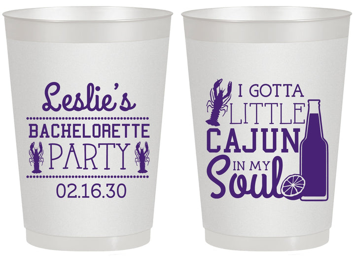 Personalized Bachelorette 20 oz Frosted Cups - Little Cajun In My Soul | 60058