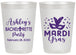 Personalized Bachelorette 20 oz Frosted Cups - Mardi Gras | 60060