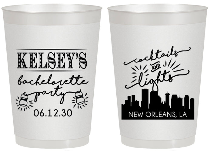 Personalized Bachelorette 20 oz Frosted Cups - New Orleans | 60066