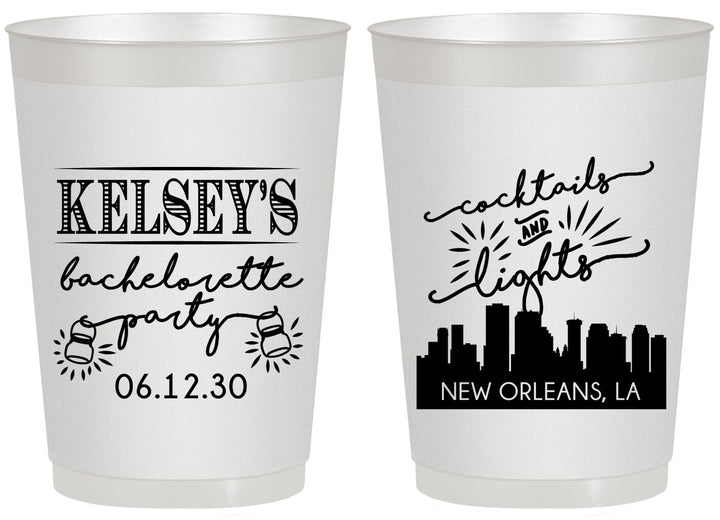 Personalized Bachelorette 20 oz Frosted Cups - New Orleans | 60066