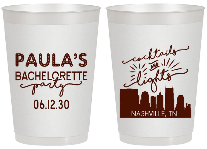 Personalized Bachelorette 20 oz Frosted Cups - Nashville | 60068