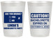 Personalized Bachelorette 20 oz Frosted Cups - Caution | 60082
