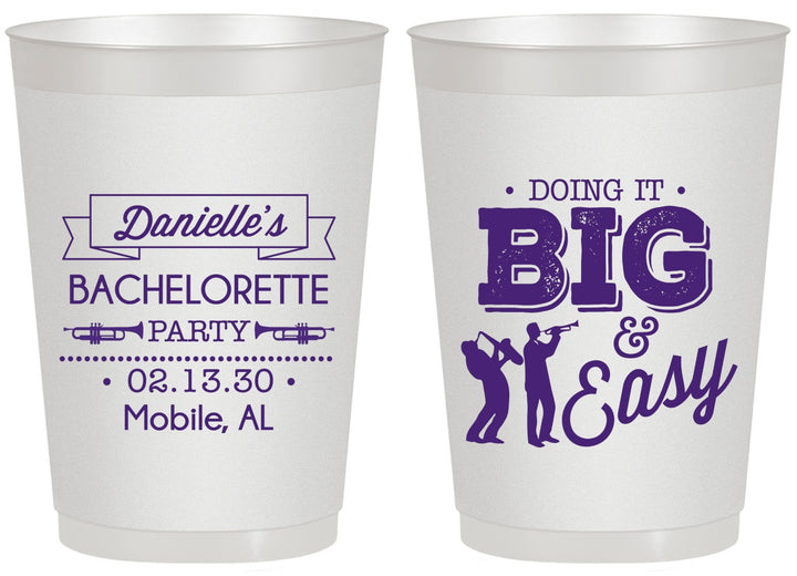 Personalized Bachelorette 20 oz Frosted Cups - New Orleans | 60084