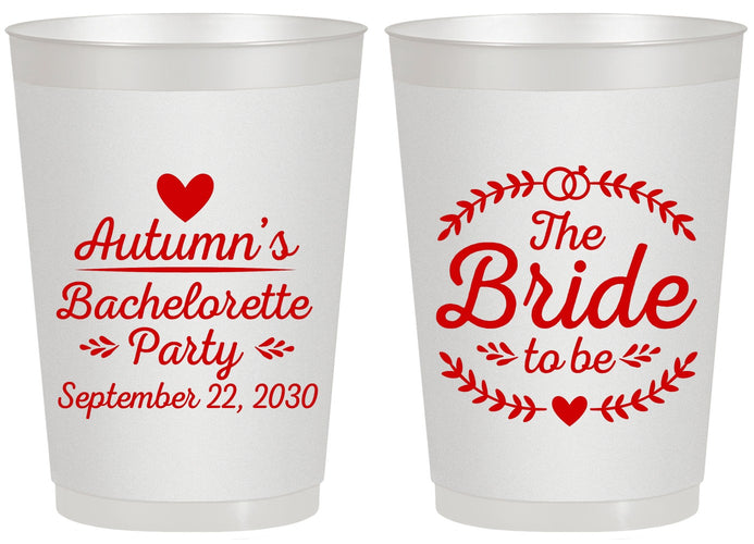 Personalized Bachelorette 20 oz Frosted Cups - Bride To Be | 60088