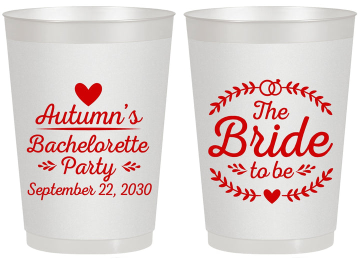 Personalized Bachelorette 20 oz Frosted Cups - Bride To Be | 60088