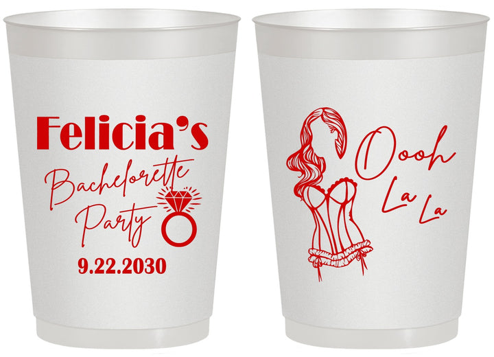 Personalized Bachelorette 20 oz Frosted Cups - Paris | 60090