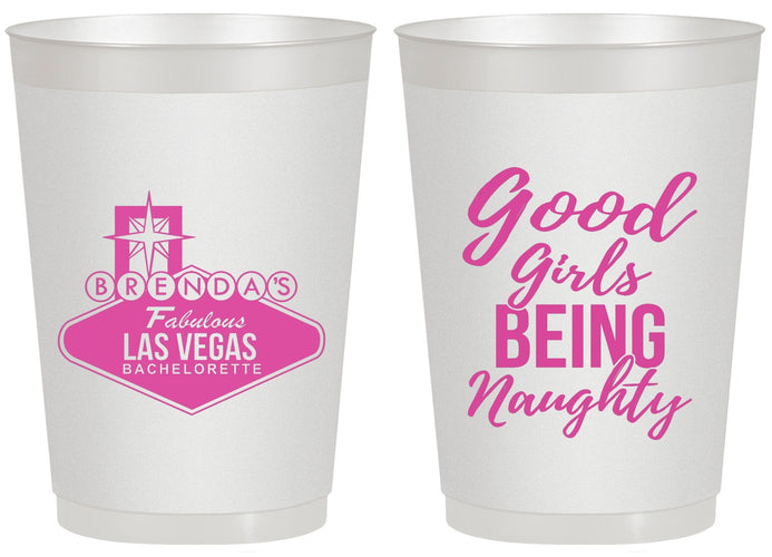 Personalized Bachelorette 20 oz Frosted Cups - Good Girls Naughty | 60111