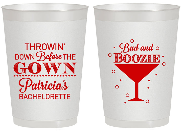Personalized Bachelorette 20 oz Frosted Cups - Bad And Boozie | 60121