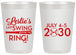Personalized Bachelorette 20 oz Frosted Cups - Last Swing Before Ring | 60128