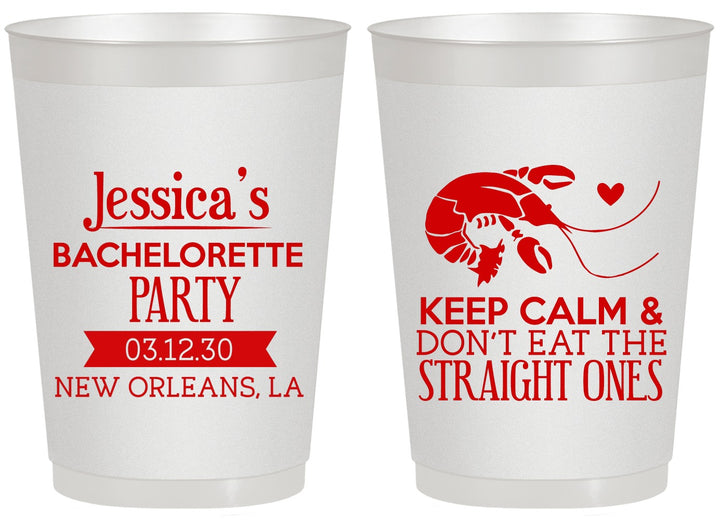 Personalized Bachelorette 20 oz Frosted Cups - Crawfish Boil | 60137