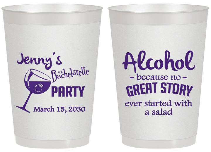 Personalized Bachelorette 20 oz Frosted Cups - Alcohol | 60138