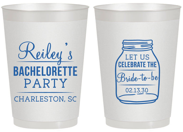 Personalized Bachelorette 20 oz Frosted Cups - Bride To Be | 60146