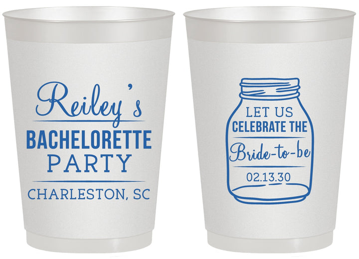 Personalized Bachelorette 20 oz Frosted Cups - Bride To Be | 60146