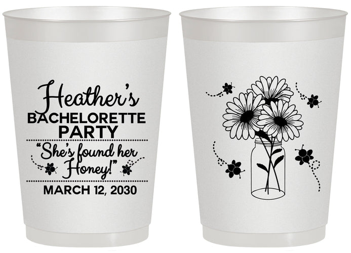 Personalized Bachelorette 20 oz Frosted Cups - She Found Her Honey | 60150