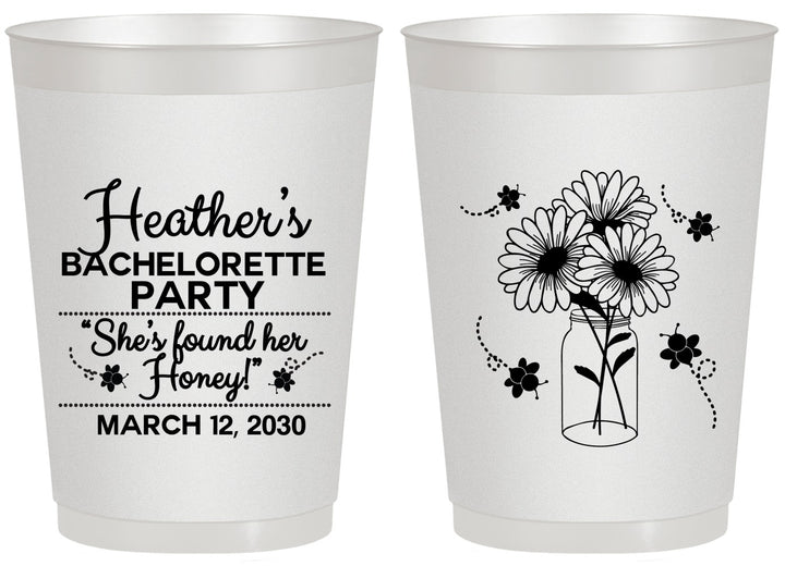 Personalized Bachelorette 20 oz Frosted Cups - She Found Her Honey | 60150