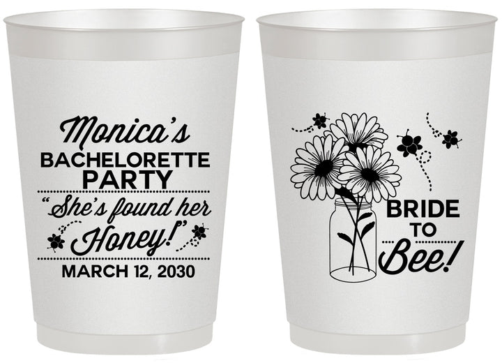 Personalized Bachelorette 20 oz Frosted Cups - Bride To Bee | 60152