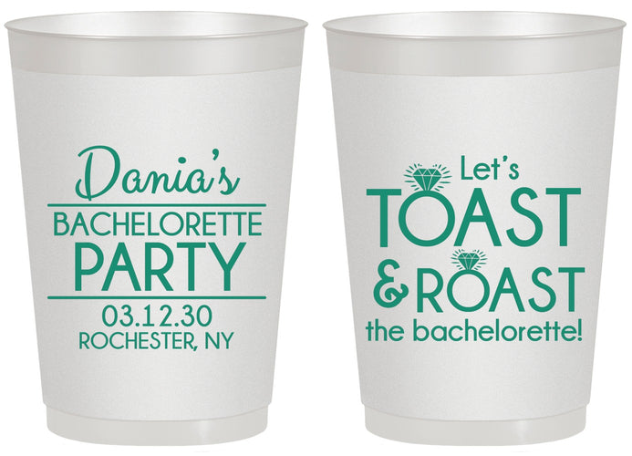 Personalized Bachelorette 20 oz Frosted Cups - Toast And Roast | 60153
