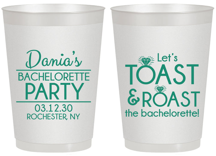 Personalized Bachelorette 20 oz Frosted Cups - Toast And Roast | 60153