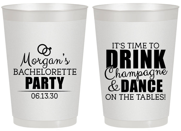 Personalized Bachelorette 20 oz Frosted Cups - Drink Champagne Dance | 60154