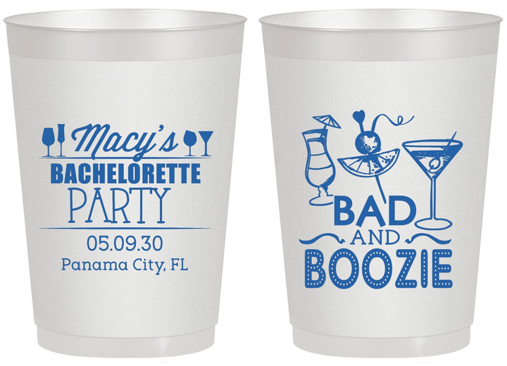 Personalized Bachelorette 20 oz Frosted Cups - Bad And Boozie | 60155