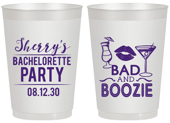 Personalized Bachelorette 20 oz Frosted Cups - Bad And Boozie | 60156