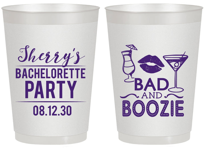Personalized Bachelorette 20 oz Frosted Cups - Bad And Boozie | 60156