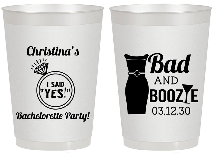 Personalized Bachelorette 20 oz Frosted Cups - Bad And Boozie | 60157