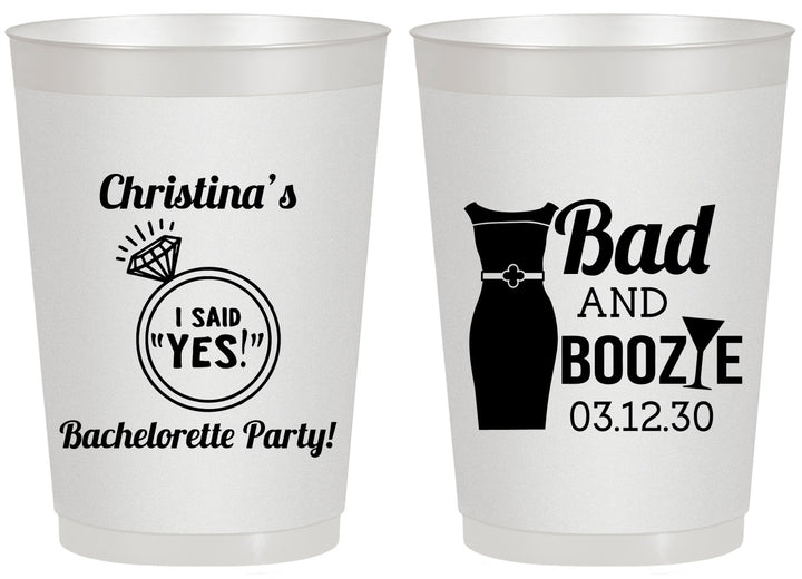 Personalized Bachelorette 20 oz Frosted Cups - Bad And Boozie | 60157
