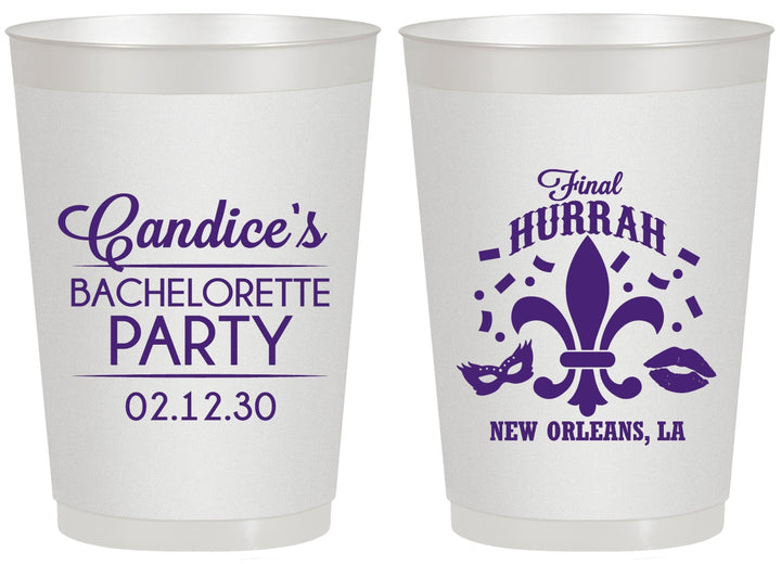Personalized Bachelorette 20 oz Frosted Cups - New Orleans | 60166