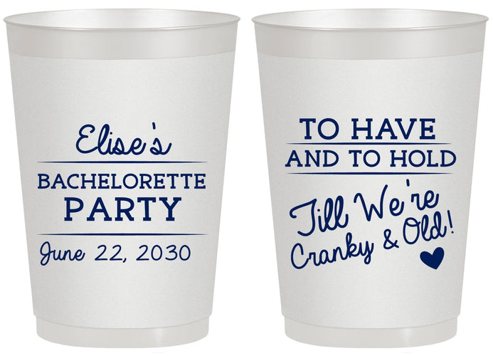 Personalized Bachelorette 20 oz Frosted Cups - To Have And To Hold | 60168
