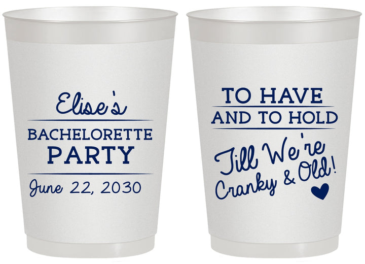 Personalized Bachelorette 20 oz Frosted Cups - To Have And To Hold | 60168